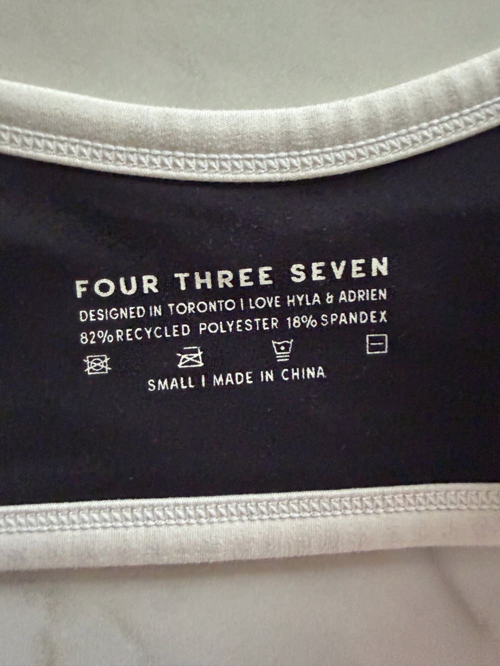 437 THE MICRO BRA BLACK & CREAM Size S - Picture 6 of 6